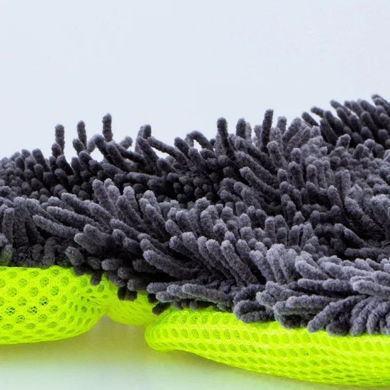 1/2 guantes de microfibra de lujo para lavado de autos, herramienta de limpieza para uso doméstico, cepillo de limpieza multifunción, guantes de lavado para detalles.