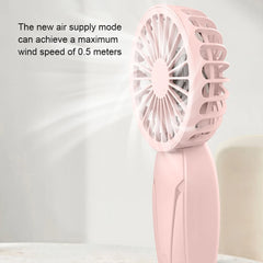 Ventilador portátil pequeño de mano ABS ligero y de aspecto bonito, mini ventilador recargable por USB para enfriar en cualquier lugar. Mini ventilador portátil de bolsillo.