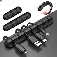 Adhesive Cable Holder Clips Cord Management Wire Organizer for Desktop USB Charging Cable Nightstand Power Cord Mouse Cable