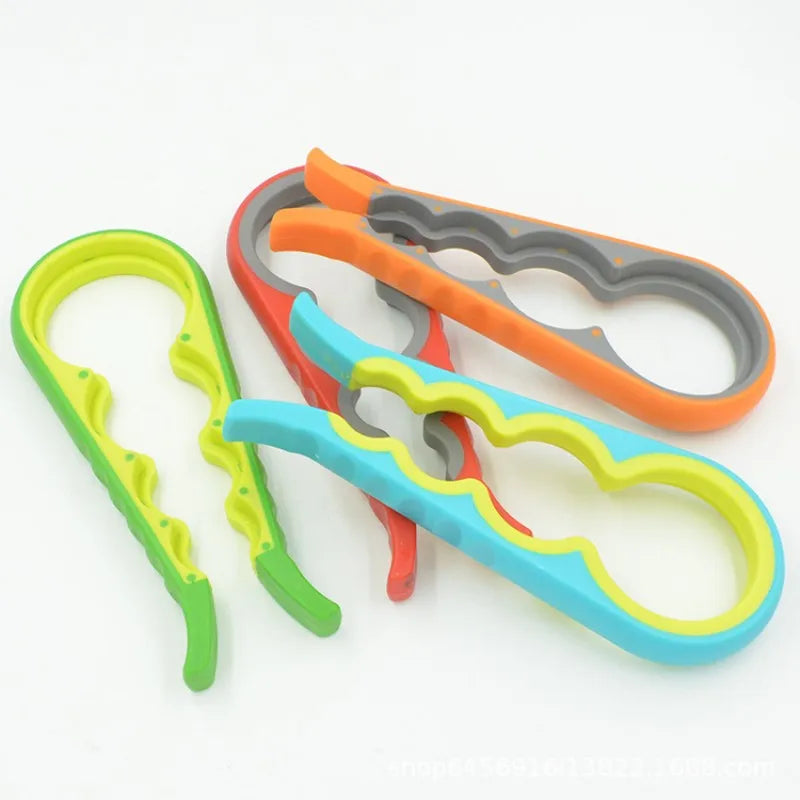 Ouvre-bocal 4 en 1, clé à prise facile, pratique, robuste, ouvre-bouteille, canette, bière, outils de dévissage de couvercle, gadgets de cuisine portables