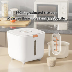 Boîte de rangement étanche à l'humidité et aux insectes pour riz, récipient de cuisine scellé pour céréales, 5/10 kg, avec couvercle
