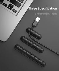 Adhesive Cable Holder Clips Cord Management Wire Organizer for Desktop USB Charging Cable Nightstand Power Cord Mouse Cable