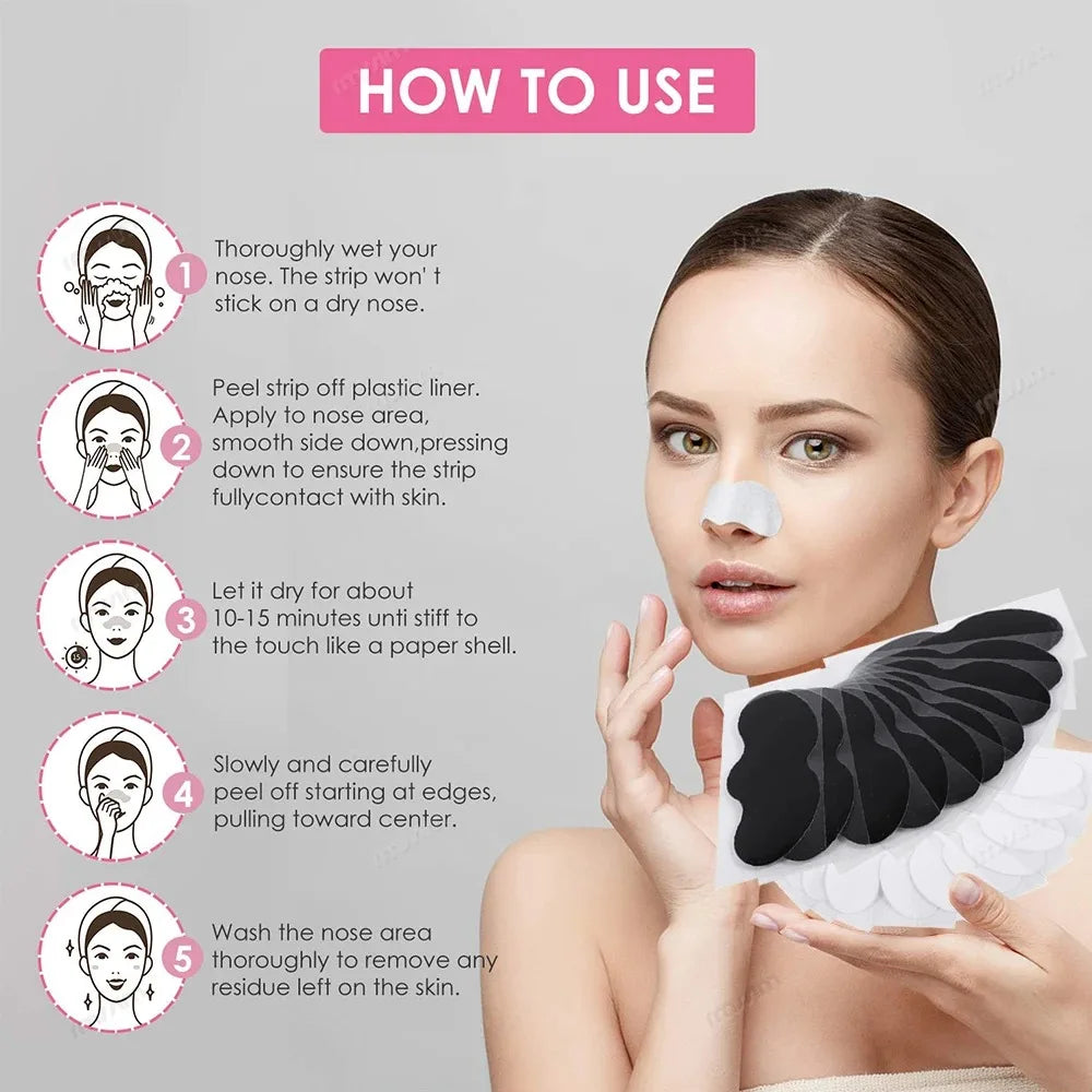 Lot de 15 bandelettes nasales anti-points noirs, nettoyant en profondeur, pour le visage, masque nasal, contre l'acné et les points noirs - Livraison directe