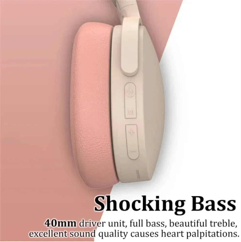 P2961 Bluetooth Headphone Over Ear Stereo HIFI Headset True Wireless Sports With Earphone TF/AUX Music Player with MIC for Gift