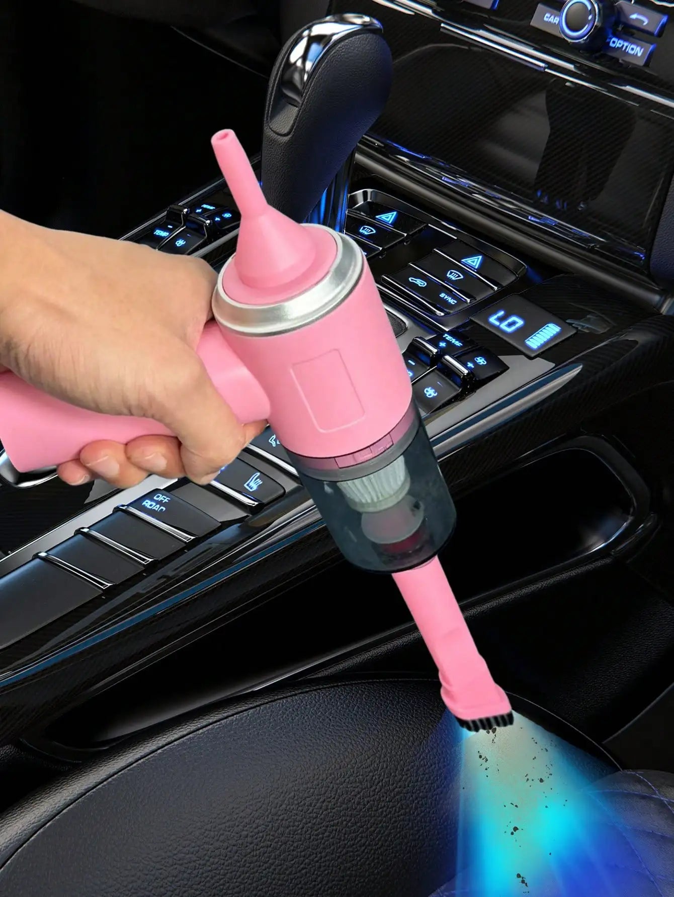 Aspiradora 3 en 1 con succión y soplado integrados, aspiradora combinada con carga USB, aspiradora pequeña para coche y hogar.