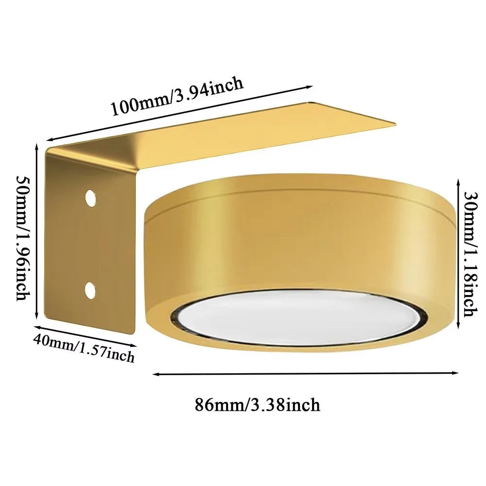 Magnetic LED Wall Light Night Dimmable Magnetic Picture Lights 360° Rotation Touch Remote Control Cabinet Spotlight Night Lamp