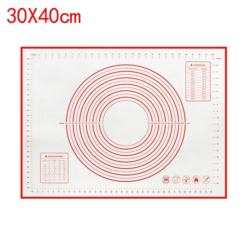 BUYYES 1PCS Tapis de cuisson en silicone Tapis de pétrissage Tapis de pâte Pizza Gâteau Pâte Maker Cuisine Cuisson Grill Antiadhésif Gadgets Ustensiles de cuisson