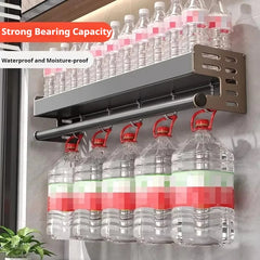 Estante de especias de cocina de pared, estante para condimentos, estante multifuncional para utensilios domésticos, organizadores colgantes de cocina