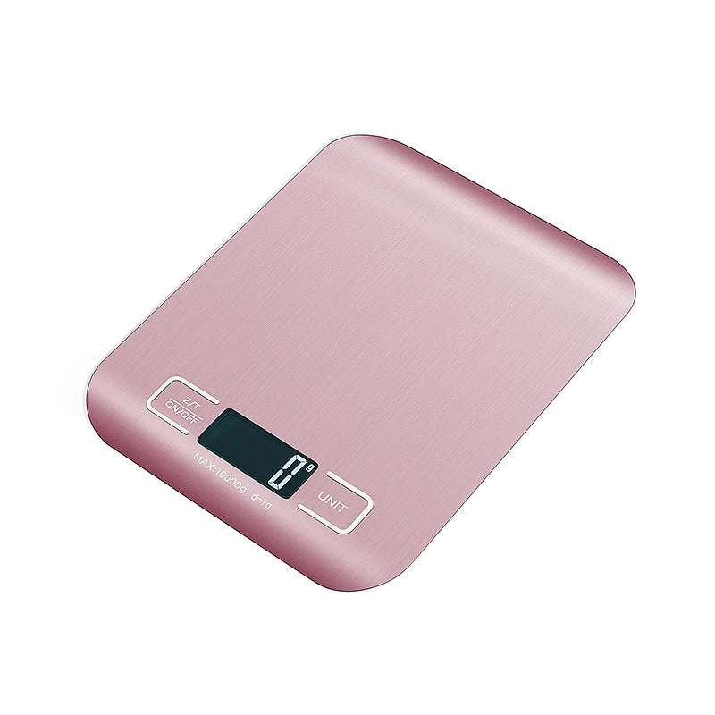 Báscula de cocina digital de 5 kg/10 kg con pantalla LCD, báscula electrónica de acero inoxidable, para el hogar, joyería, alimentos, aperitivos, herramientas para hornear