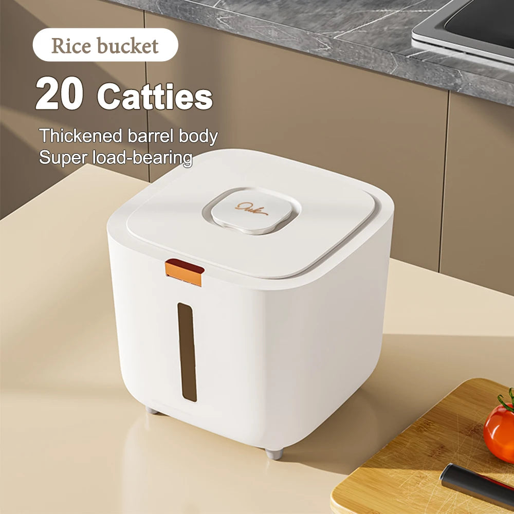 Boîte de rangement étanche à l'humidité et aux insectes pour riz, récipient de cuisine scellé pour céréales, 5/10 kg, avec couvercle