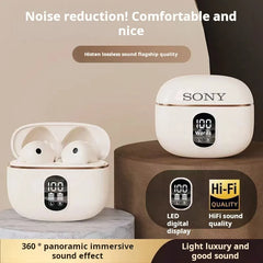 Auriculares inalámbricos Sony True con sonido estéreo HIFI, Bluetooth, pantalla táctil, para iPhone y Samsung. Cable para auriculares.
