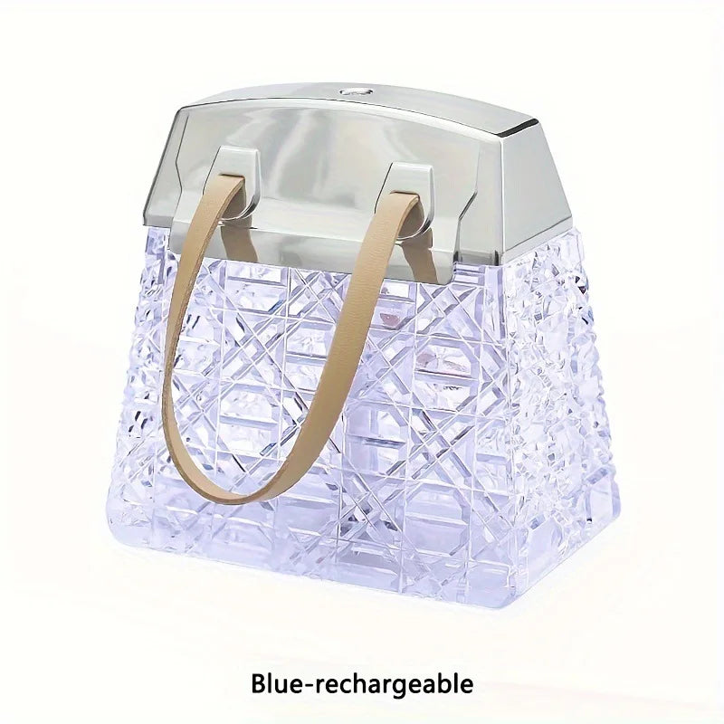 Crystal Bag Air Humidifier 300ML USB Rechargeable Aroma Diffuser Essential Oils Color Lights Mist Sprayer for Home Bedroom Gift