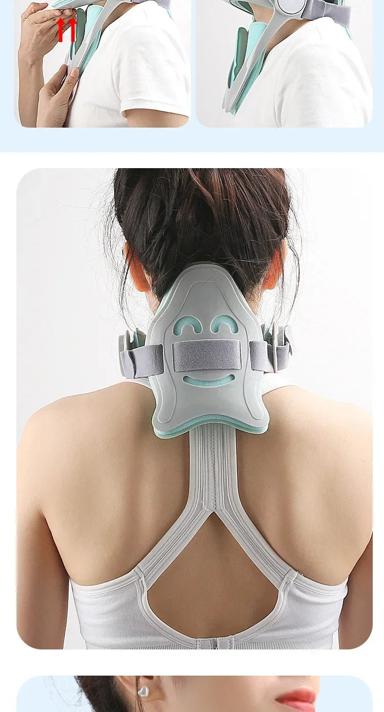 Adjustable Cervical Traction Device Posture Corrector Cervical Collar Neck Braces Support Stretcher Spine Protector Pain Relief