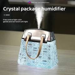 Crystal Bag Air Humidifier 300ML USB Rechargeable Aroma Diffuser Essential Oils Color Lights Mist Sprayer for Home Bedroom Gift