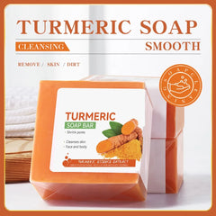 Savon au curcuma fait main nettoyant pour le corps éclaircissant pour les aisselles foncées et les jambes, savon éclaircissant pour le visage, soin de la peau tendre, beauté