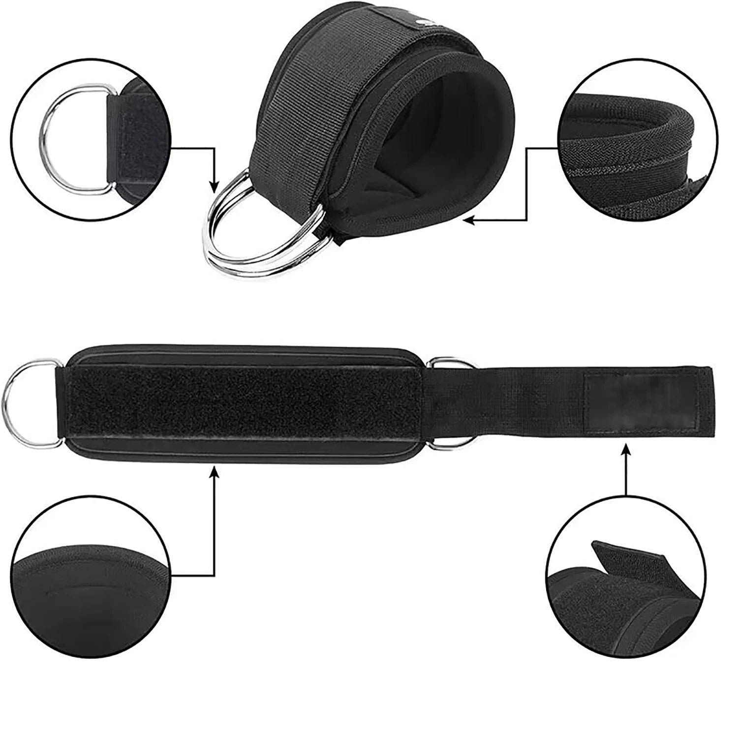 Ensemble de sangles de cheville et de bandes de résistance, équipement d'entraînement physique, poids de cheville, yoga, bande élastique de fitness pour salle de sport, homme et femme