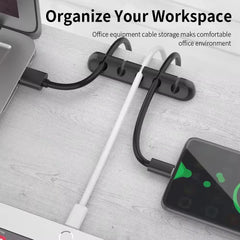 Adhesive Cable Holder Clips Cord Management Wire Organizer for Desktop USB Charging Cable Nightstand Power Cord Mouse Cable