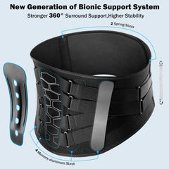 Back Brace for Lower Back Pain, Sciatica, Herniated Disc, Scoliosis, Back Support Belt with Soft Pad, Lightweight Lumbar Support