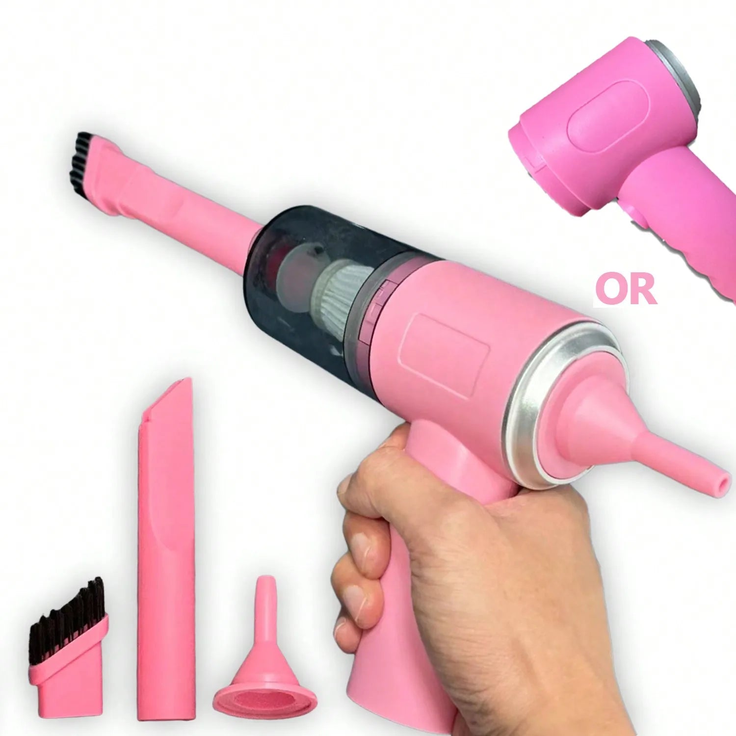 Aspiradora 3 en 1 con succión y soplado integrados, aspiradora combinada con carga USB, aspiradora pequeña para coche y hogar.