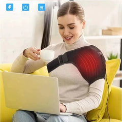 Soporte de hombro eléctrico USB con almohadilla Amr de 3 velocidades, masaje calefactable, cinturón de masaje, regalos, cuidado de la salud, mantén el calor.