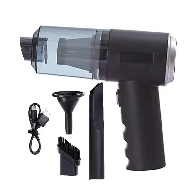 Aspiradora 3 en 1 con succión y soplado integrados, aspiradora combinada con carga USB, aspiradora pequeña para coche y hogar.