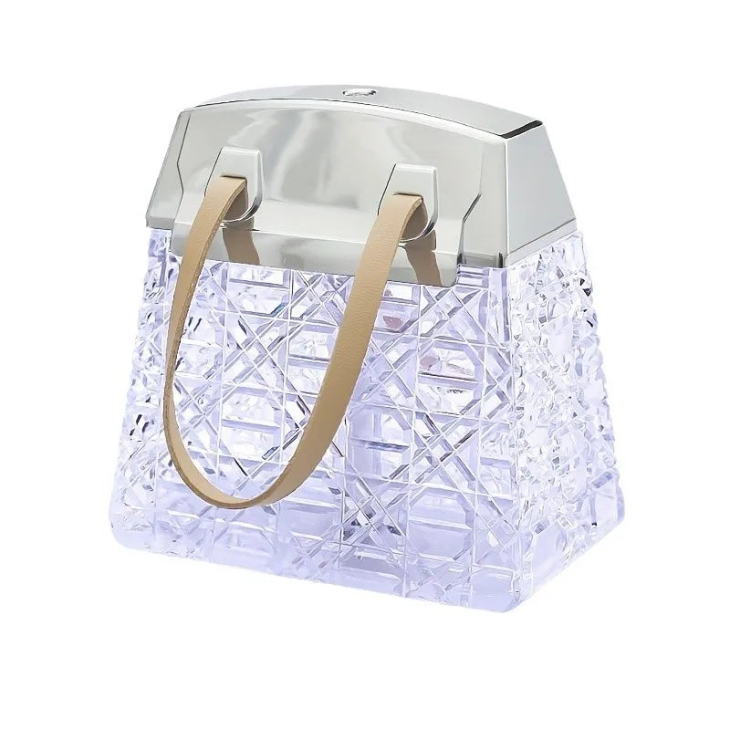 Crystal Bag Air Humidifier 300ML USB Rechargeable Aroma Diffuser Essential Oils Color Lights Mist Sprayer for Home Bedroom Gift