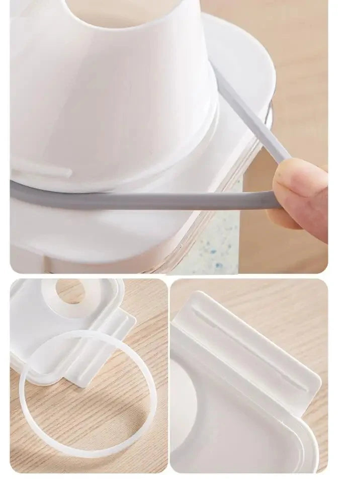 Dispensador hermético de detergente para ropa, caja de almacenamiento de polvo, recipiente transparente para detergente líquido con tapas, tarro