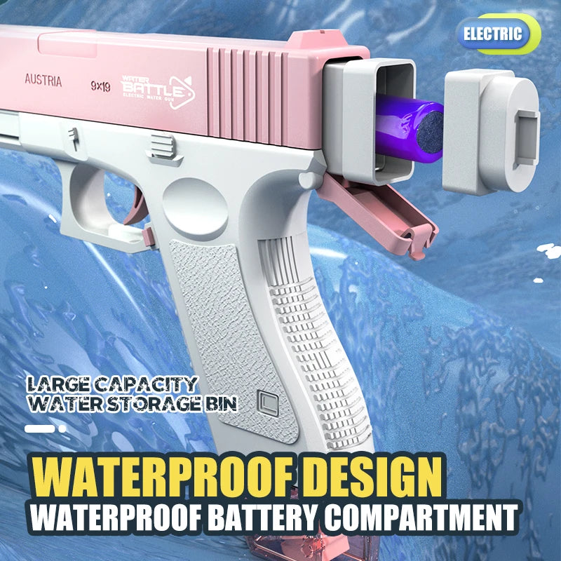 Pistolet à eau électrique, pistolet à eau automatique, grande capacité, jouet pour l'été, la plage, la piscine, les fêtes