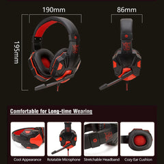 Auriculares para juegos con luz LED, micrófono, estéreo, graves profundos, para PC, portátil, PS4, Xbox