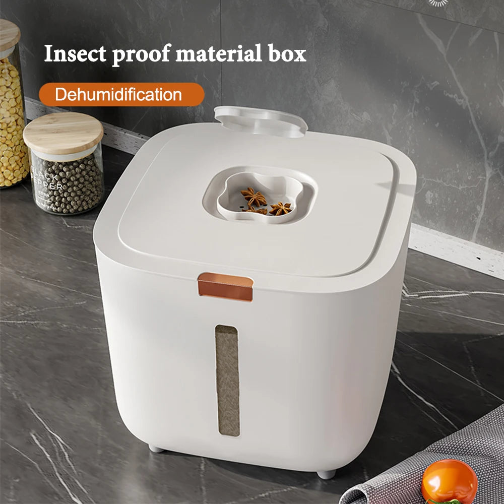 Boîte de rangement étanche à l'humidité et aux insectes pour riz, récipient de cuisine scellé pour céréales, 5/10 kg, avec couvercle