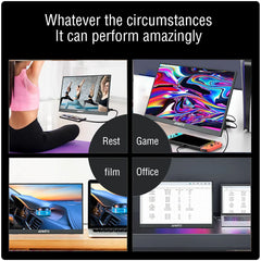 Anmite 16-Inch Portable Touch Monitor 1200P HDR 16:10 Low Blue Light For XBox PS4 / 5 Switch Cell Phone PC Loptop Extension