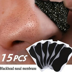 Lot de 15 bandelettes nasales anti-points noirs, nettoyant en profondeur, pour le visage, masque nasal, contre l'acné et les points noirs - Livraison directe