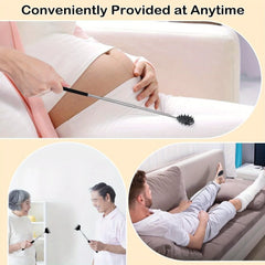 Extendable Cactus Back Scratcher with 1/4-inch & 1/2-inch Spikes, Retractable One-Hand Itch Stick for Men & Women, Durable PVC