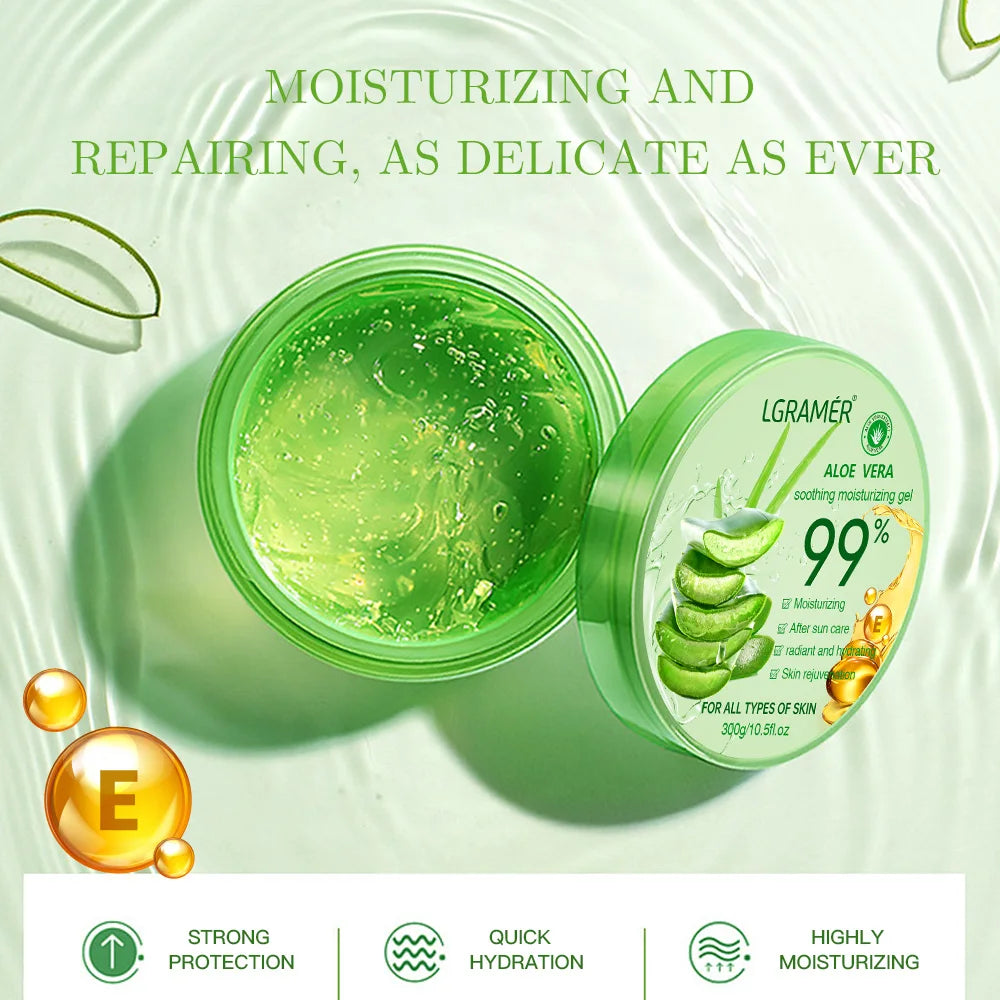 Gel hidratante de aloe vera, refrescante, no pegajoso, crema facial, lavado gratuito, nutrición profunda, cuidado de la piel, goma de aloe vera