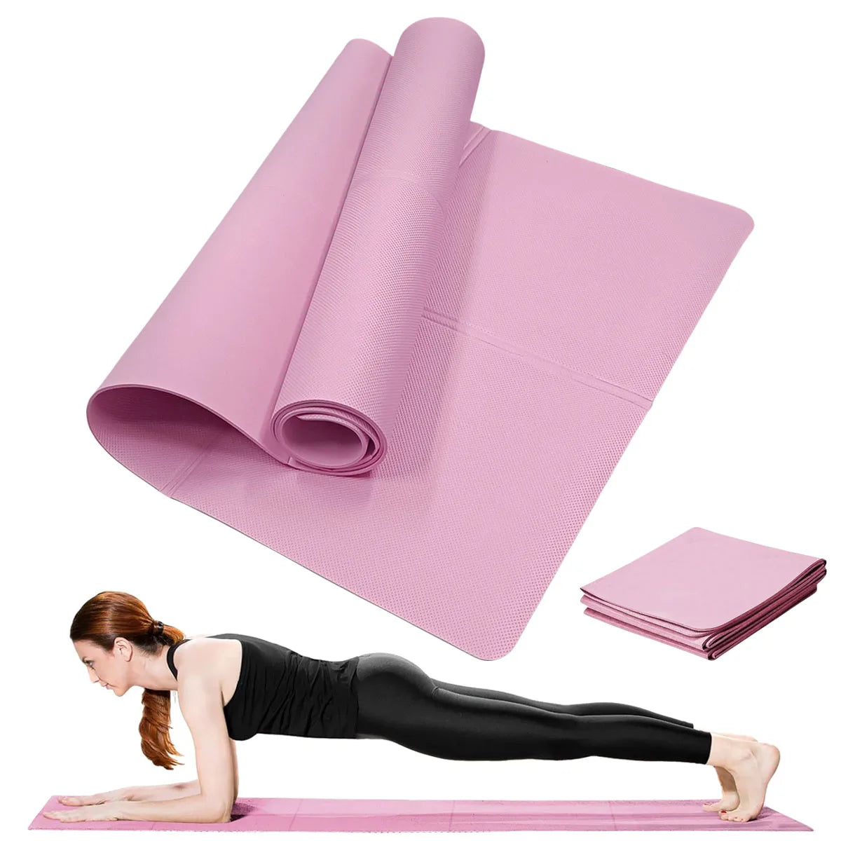 Tapis de yoga antidérapant en EVA de 4 mm d'épaisseur pour exercices, yoga, Pilates, gymnastique, équipement de fitness