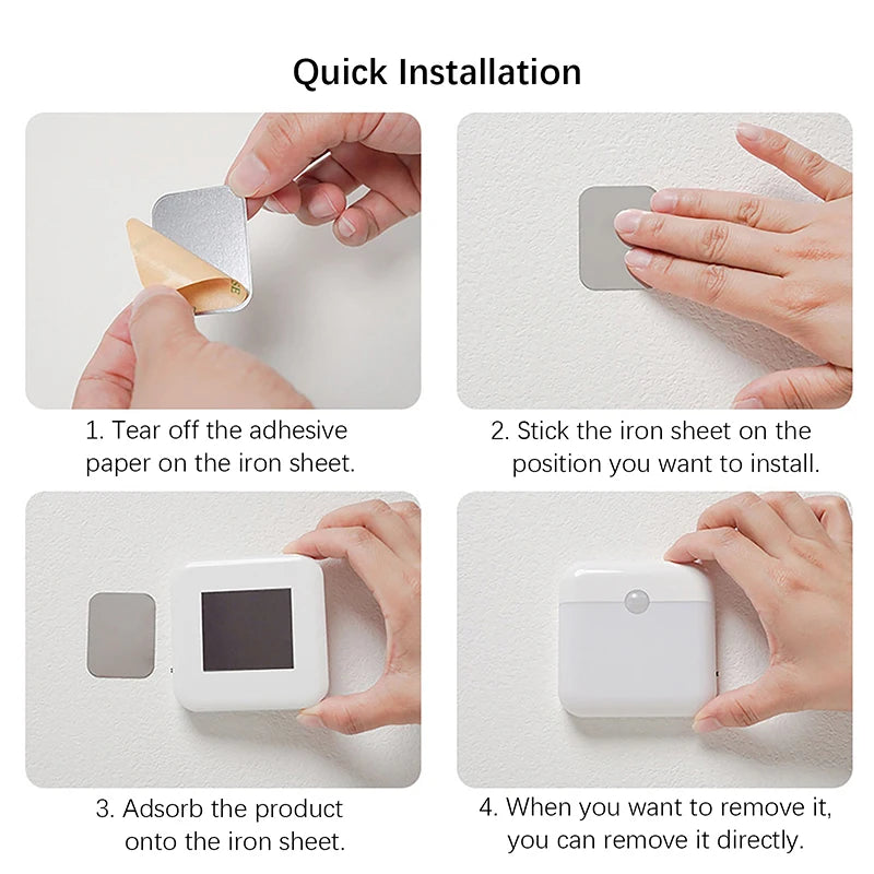 Veilleuse LED sans fil, lanterne murale rechargeable avec détecteur de mouvement, idéale pour le camping, l'été, les escaliers, les placards, la cuisine et les toilettes.