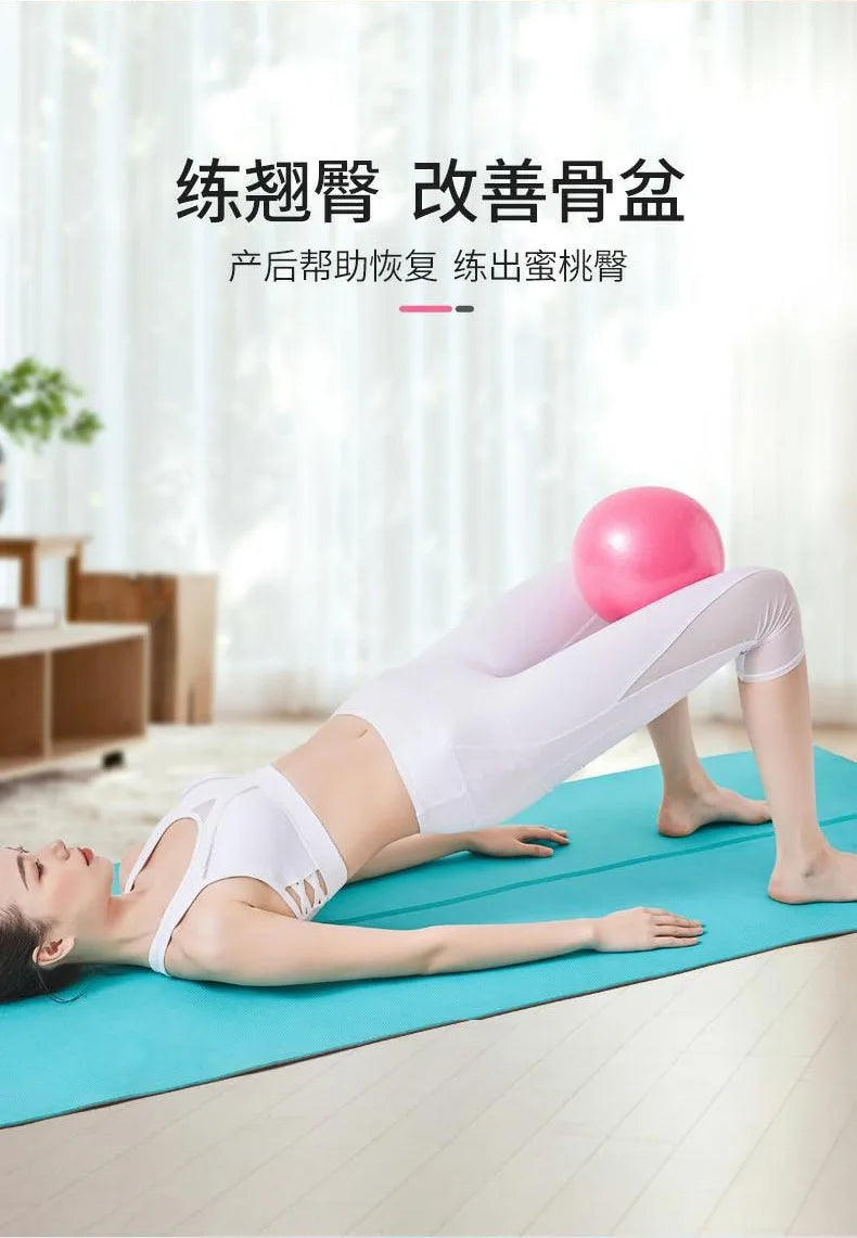 Ballon de fitness pour femmes, épais, anti-explosion, diamètre 25 cm, mini ballon d'entraînement pour Pilates, sculptant les jambes et les hanches