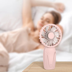 Ventilador portátil pequeño de mano ABS ligero y de aspecto bonito, mini ventilador recargable por USB para enfriar en cualquier lugar. Mini ventilador portátil de bolsillo.