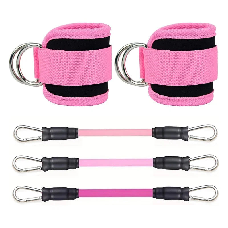 Ensemble de sangles de cheville et de bandes de résistance, équipement d'entraînement physique, poids de cheville, yoga, bande élastique de fitness pour salle de sport, homme et femme