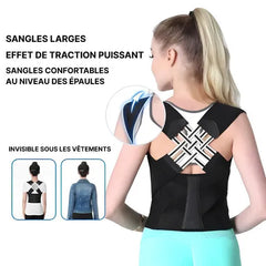 Correction de la posture des épaules et du dos personnalisable avec sangles de chameau, correction de la forme du corps adulte, soutien du dos pour hommes et femmes