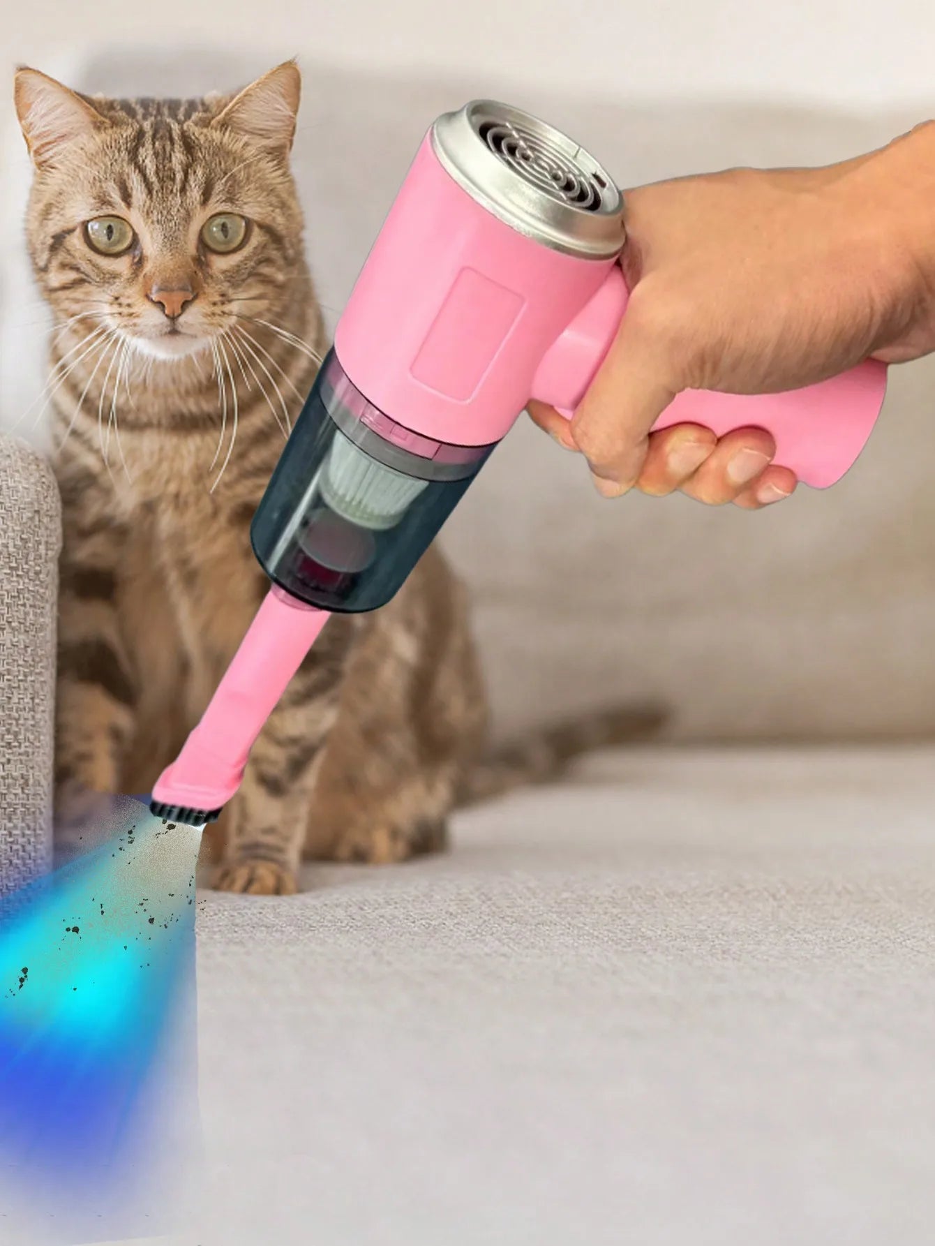 Aspiradora 3 en 1 con succión y soplado integrados, aspiradora combinada con carga USB, aspiradora pequeña para coche y hogar.