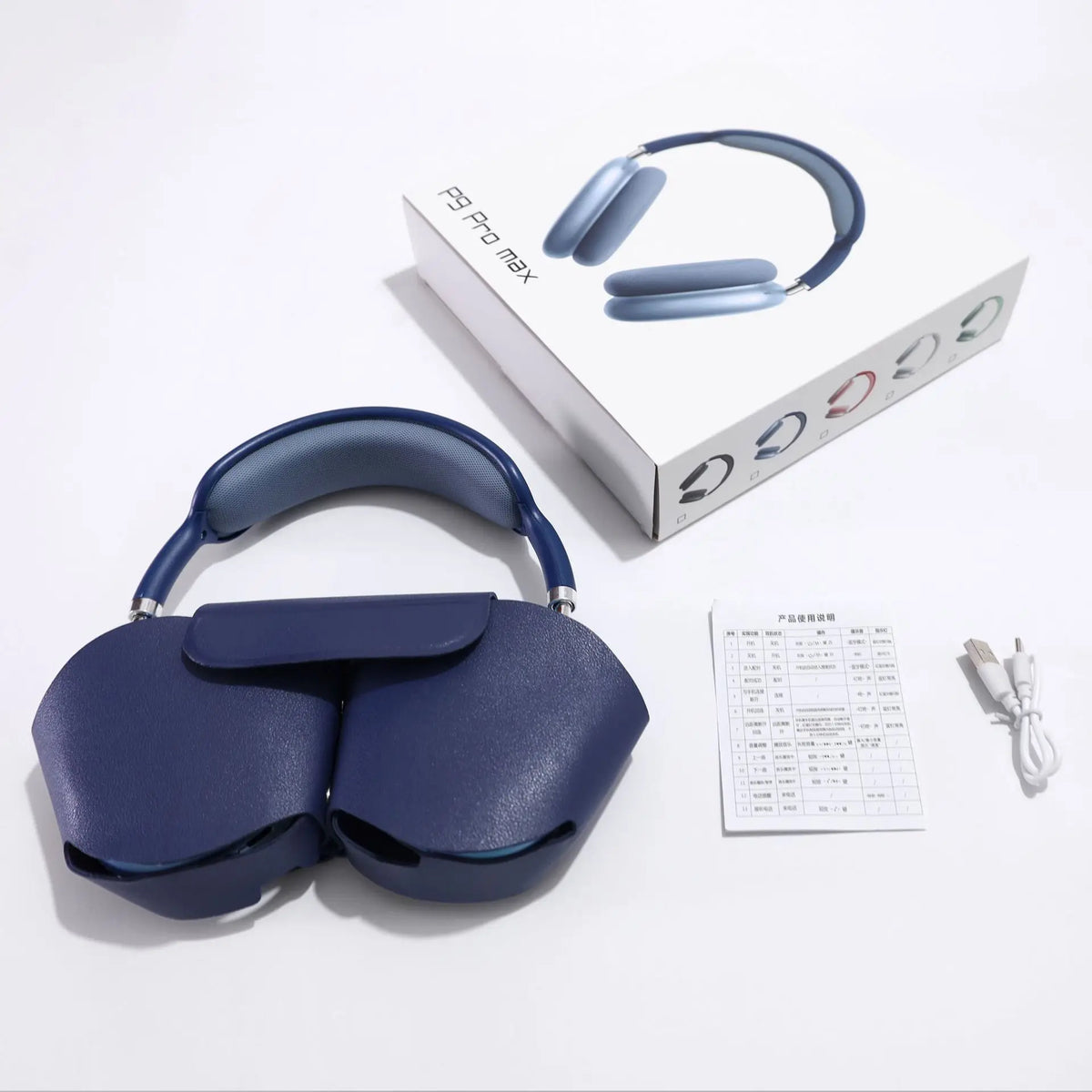 P9 Pro max head-mounted Bluetooth headset stereo Type-C interface with protective bag headset