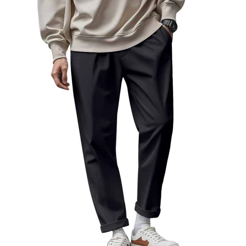 Pantalon pour homme avec poches, décontracté, ample, confortable, à séchage rapide, avec ceinture nouée