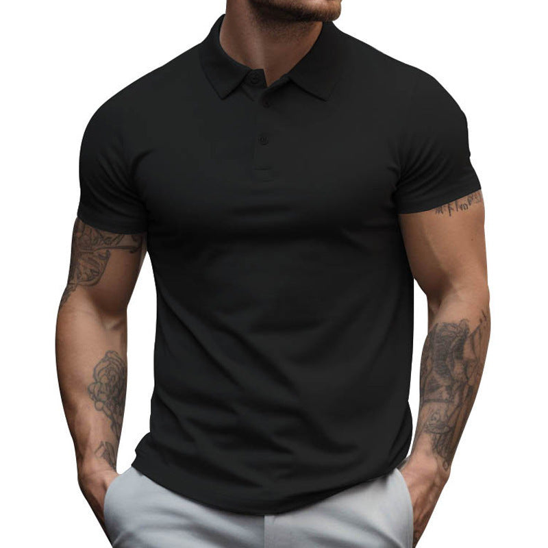 Men's Oversized Collar Solid Color T-shirt