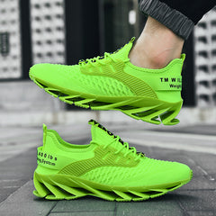 Zapatillas deportivas de moda con diseño de escamas tejidas y voladoras de Fashion Blade