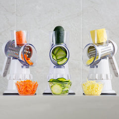 Coupe-légumes manuel 3 en 1, accessoires de cuisine, râpe pour coupe-légumes, hachoir rond, mandoline, broyeur de pommes de terre, fournitures de cuisine pour la maison, gadgets de cuisine