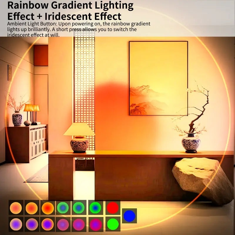 Lámpara de pared con luz LED nocturna RGB con sensor de movimiento, recargable, luz ambiental regulable, luces interiores, lámpara de paso magnética