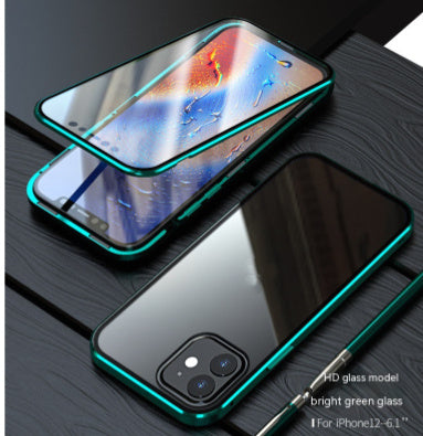 Double-sided Magnetic King 14 Phone Case Peep-proof Glass