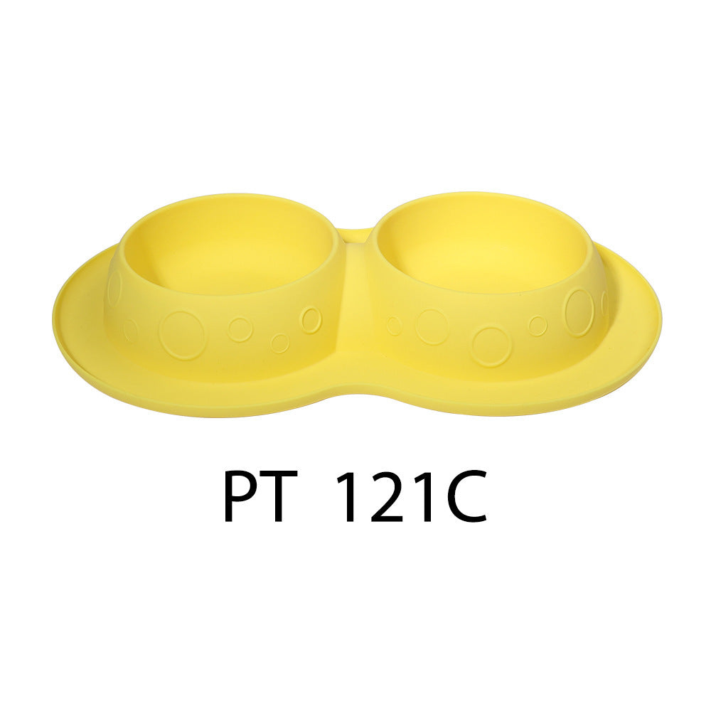 Tapis antidérapant et imperméable en silicone pour animaux de compagnie, 2 en 1, pour eau et nourriture 