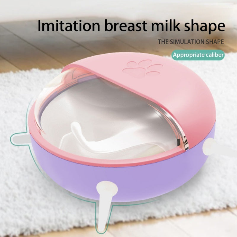 Distributeur de lait pour chaton, abreuvoir pour chien et chat, biberon pour chiot, 4 tétines, bol à lait à bulles pour l'allaitement de plusieurs chatons